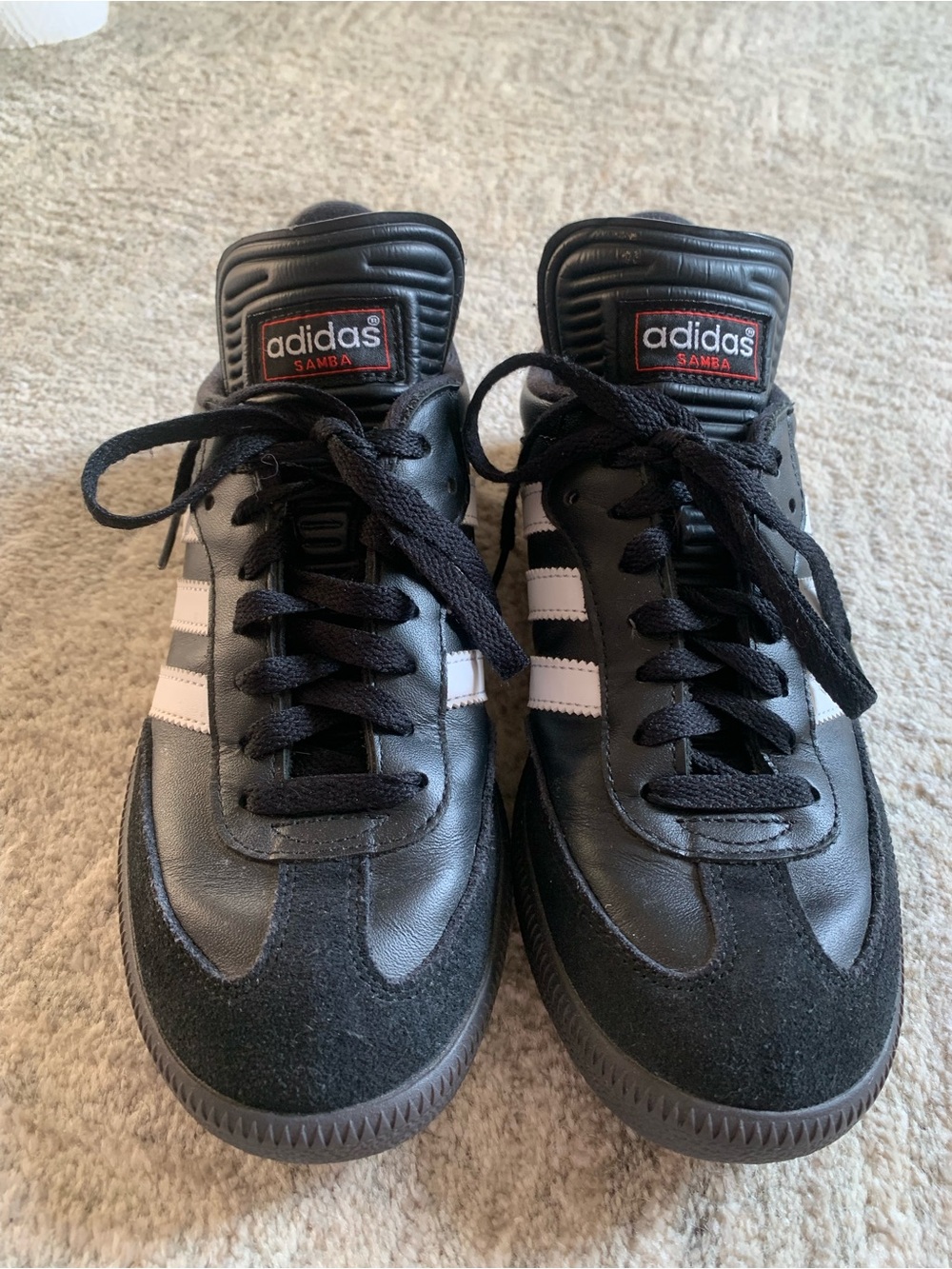 adidas Samba Black with White Stripes Men's Sneakers